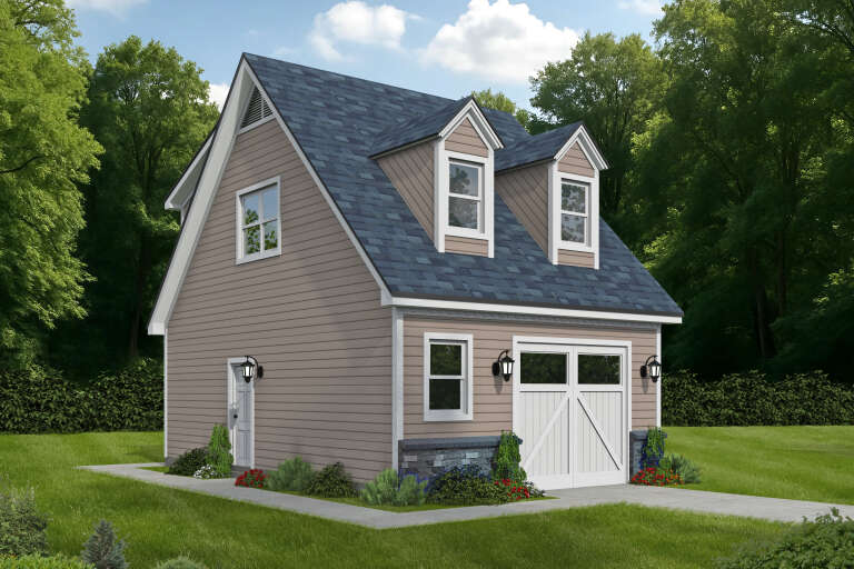 House Plan House Plan #34598 Angled Front Elevation