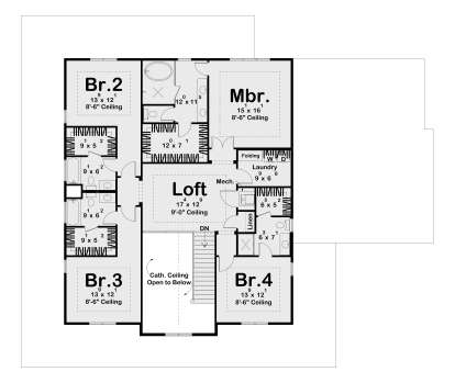 Second Floor for House Plan #963-01210