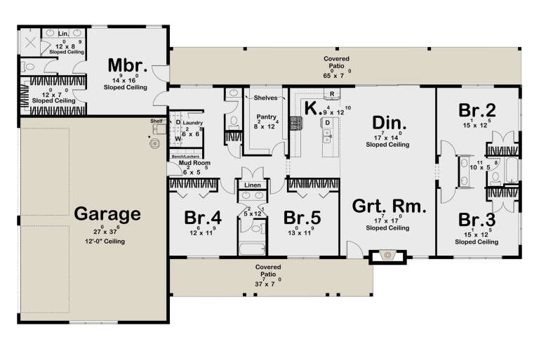 House Plan House Plan #34600 Drawing 1