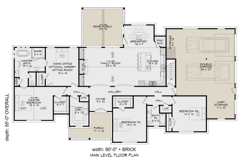 House Plan House Plan #34601 Drawing 1