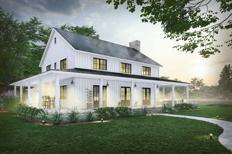 House Plan House Plan #34604 Angled Front Elevation
