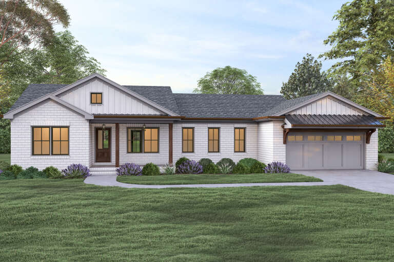 House Plan House Plan #34608 Angled Front Elevation
