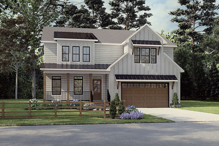 House Plan House Plan #34610 Angled Front Elevation