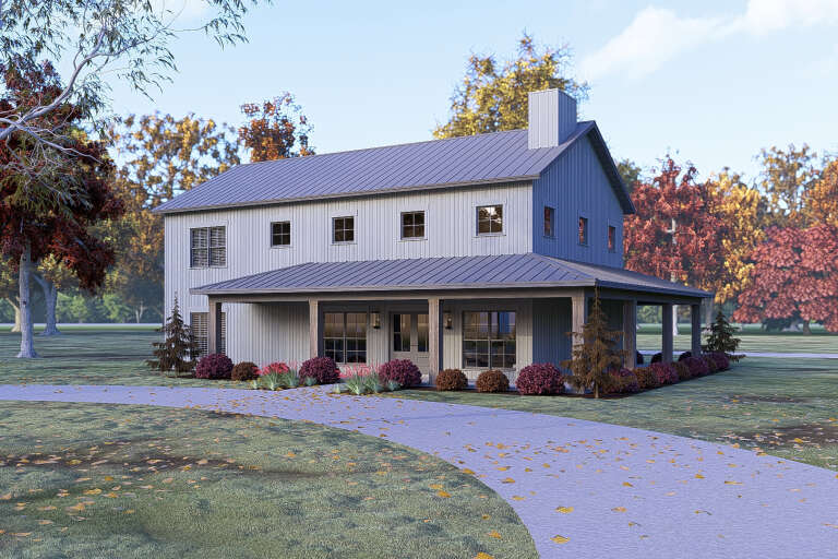 House Plan House Plan #34611 Angled Front Elevation