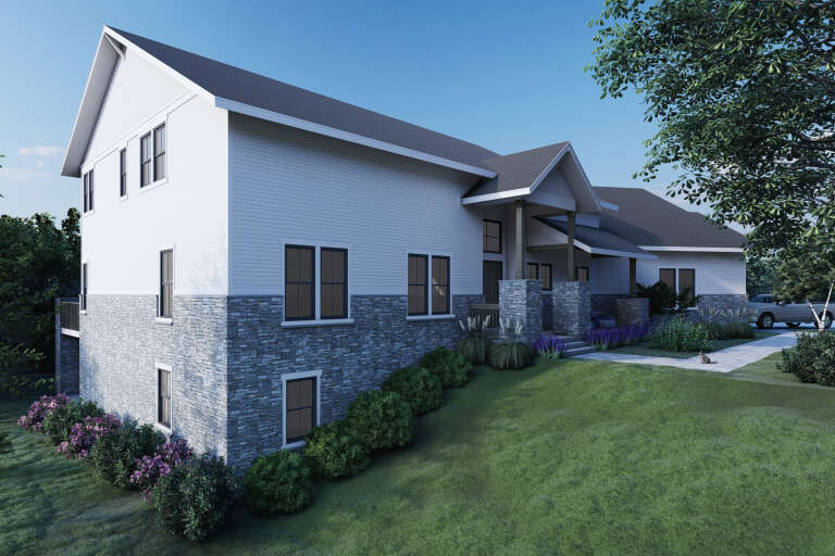 House Plan House Plan #34612 Angled Front Elevation