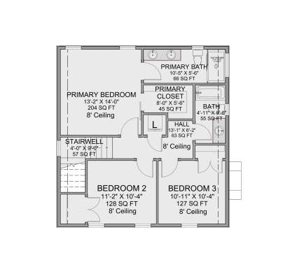 Second Floor for House Plan #7112-00032