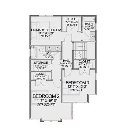 Second Floor for House Plan #7112-00033