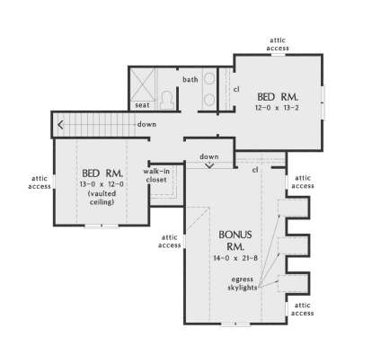Second Floor for House Plan #2865-00419