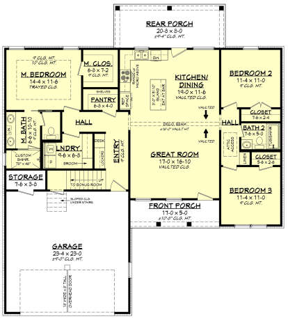 Main Floor for House Plan #041-00412