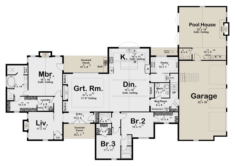House Plan House Plan #34617 Drawing 1