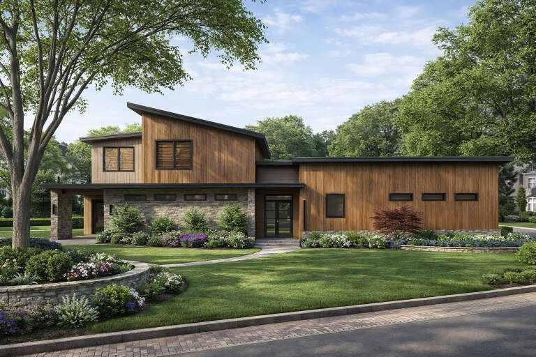 House Plan House Plan #34618 Left Elevation