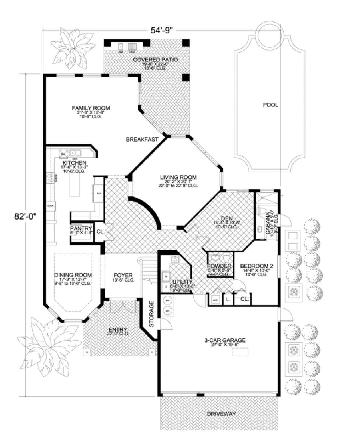Floorplan 1 for House Plan #168-00055