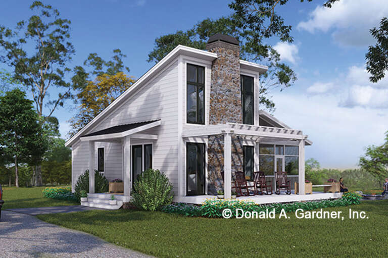 House Plan House Plan #34622 Angled Front Elevation
