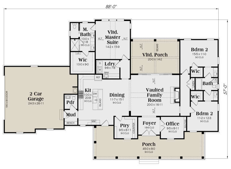 House Plan House Plan #34623 Drawing 1
