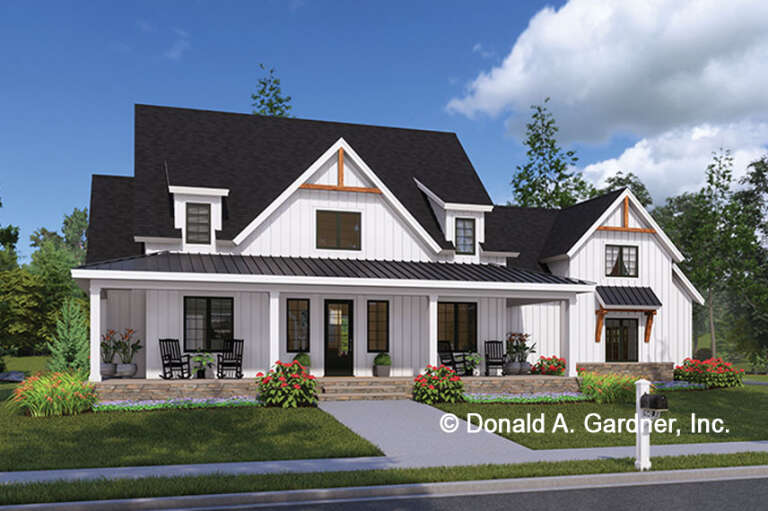 House Plan House Plan #34624 Angled Front Elevation
