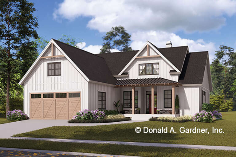 House Plan House Plan #34631 Angled Front Elevation