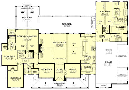 Main Floor for House Plan #041-00413