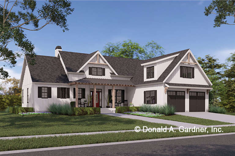 House Plan House Plan #34636 Angled Front Elevation