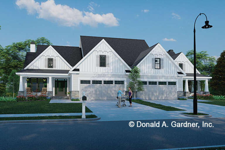House Plan House Plan #34637 Angled Front Elevation