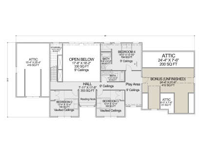 Second Floor for House Plan #7112-00036