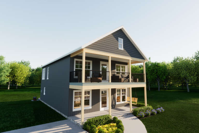 House Plan House Plan #34642 Angled Front Elevation
