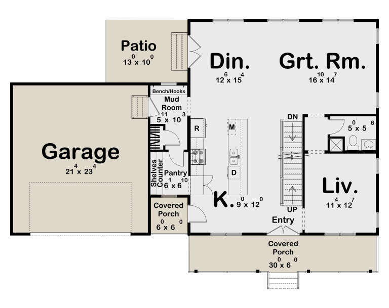 House Plan House Plan #34644 Drawing 1