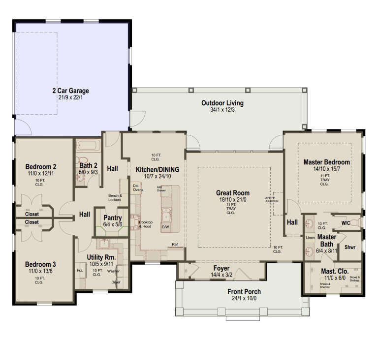House Plan House Plan #34645 Drawing 1