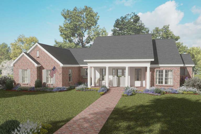 House Plan House Plan #34646 Angled Front Elevation