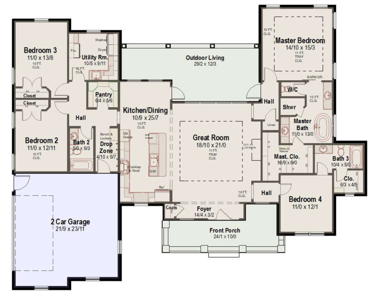 House Plan House Plan #34646 Drawing 1