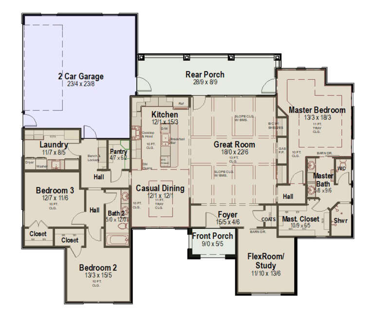 House Plan House Plan #34647 Drawing 1