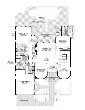Floorplan 1 for House Plan #168-00057