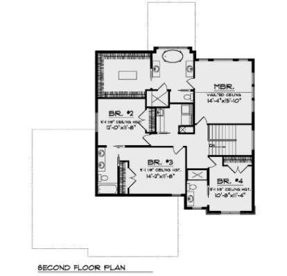 Second Floor for House Plan #1020-00413