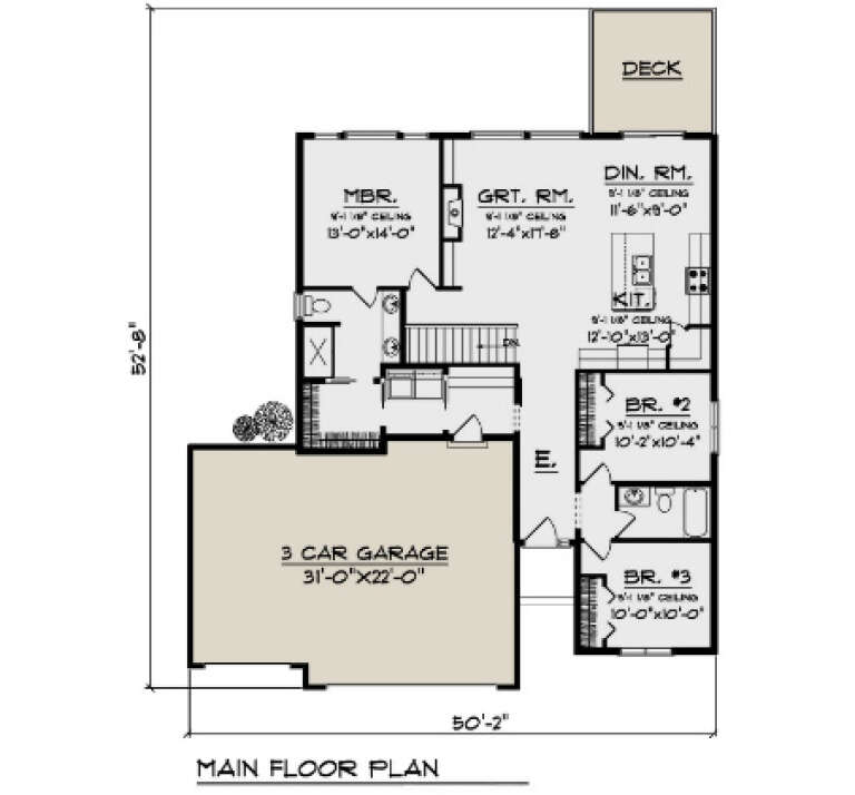House Plan House Plan #34654 Drawing 1