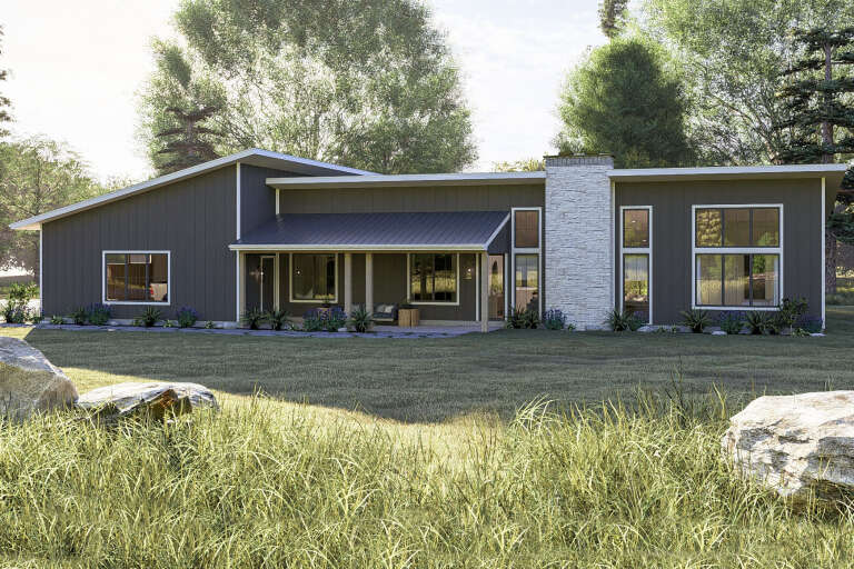 House Plan House Plan #34657 Angled Front Elevation