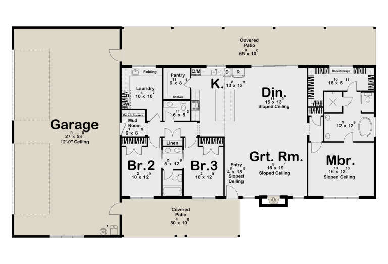 House Plan House Plan #34657 Drawing 1