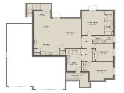 Basement for House Plan #2802-00462