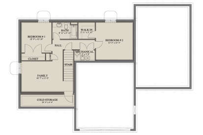 Basement for House Plan #2802-00463