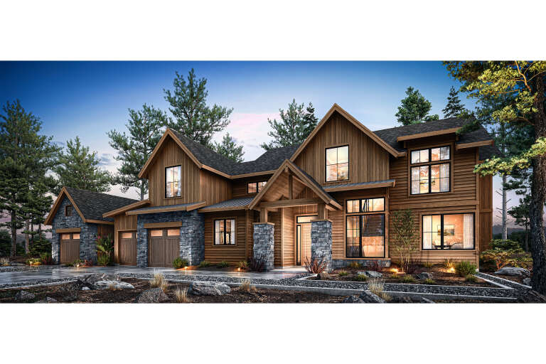 House Plan House Plan #34663 Angled Front Elevation