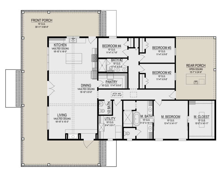 House Plan House Plan #34664 Drawing 1