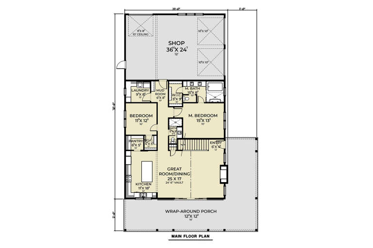House Plan House Plan #34665 Drawing 1