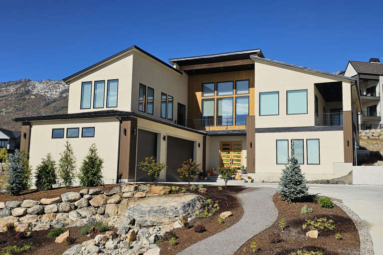 House Plan House Plan #34666 Angled Front Elevation
