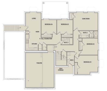 Basement for House Plan #8768-00161