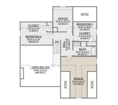 Second Floor for House Plan #7112-00038