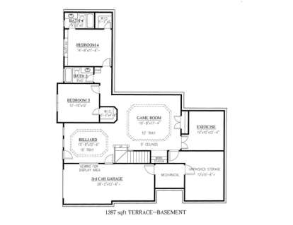 Floorplan 1 for House Plan #286-00010