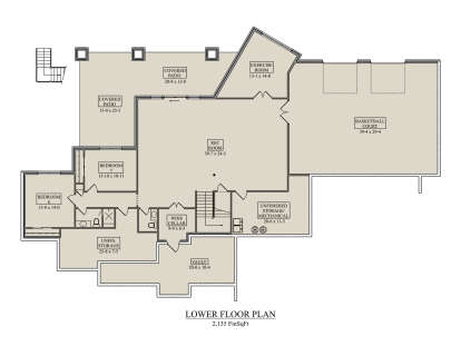 Basement for House Plan #5631-00294