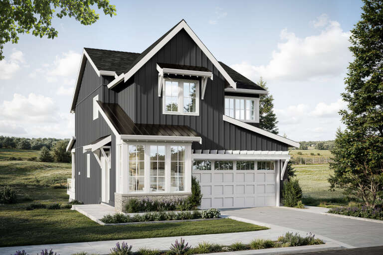 House Plan House Plan #34675 Angled Front Elevation