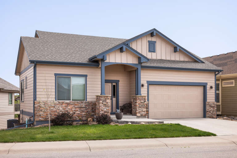House Plan House Plan #34676 Angled Front Elevation