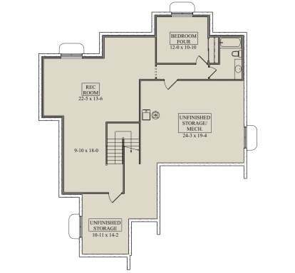 Basement for House Plan #5631-00299