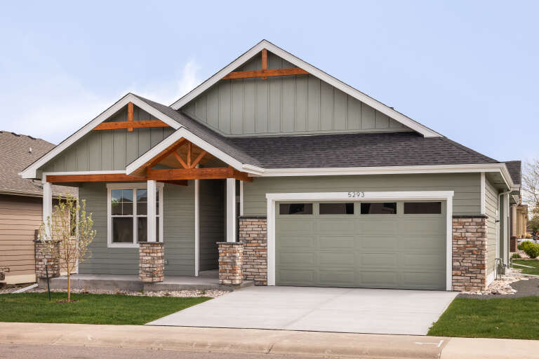 House Plan House Plan #34680 Angled Front Elevation