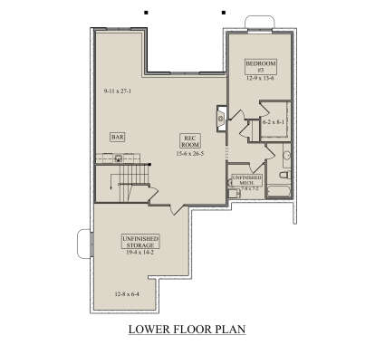 Basement for House Plan #5631-00301